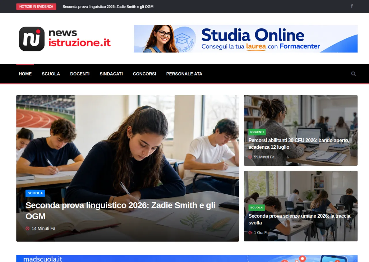 News Istruzione — progetto realizzato da IonWeb
