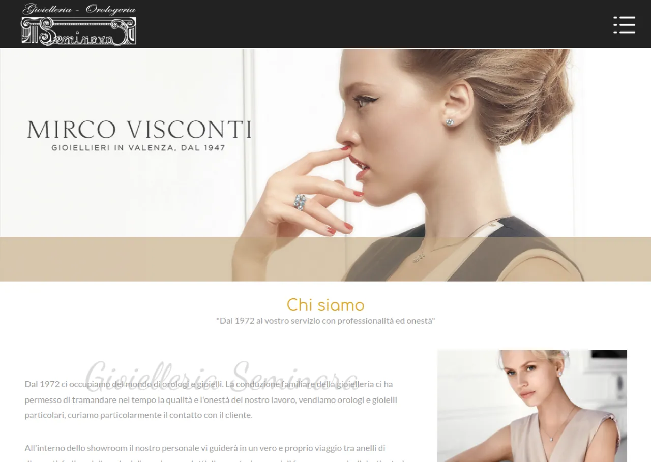 Seminara Gioielli — sito realizzato da IonWeb